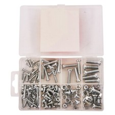 150x  Steel Head Socket Hex Set Cap Screw Bolts Nuts Assorted Box Kit Amtech