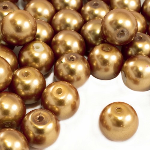 SILVER / GOLD Round Glass STUNNING PEARL BEADS - 200x4mm 140x6mm 100x8mm 80x10mm - Picture 21 of 22