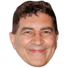 Pat Smear Stubble Celebrity Mask, Flat Card Face, Fancy Dress Mask