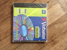 CD VIERGE CD RW VERBATIM  74 MN 650 MB REWRITABLE  NEUF FILM 0