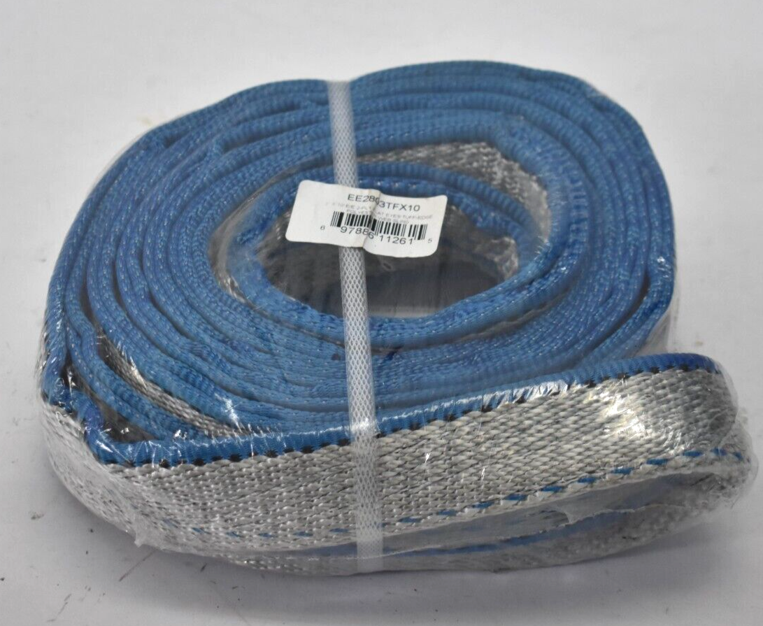 Lift-All 2 Ply Flat Eyes Tuff Edge Polyester Web Sling 3" x 10' EE2803TFX10