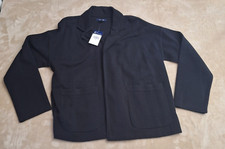 Chaps Coat Adult Women's Large Black Buttonless Wrap Around Blazer Pockets