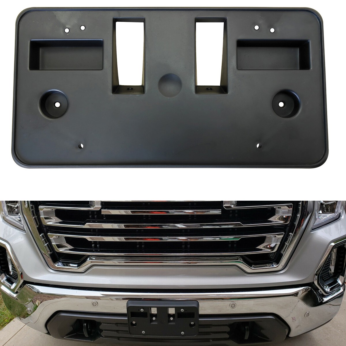 Front License Plate Bracket For GMC Sierra 1500 2019-2022 - Replacement Mount For 84428907 GM1068198