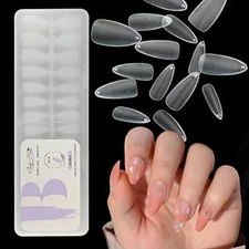  Stiletto Nail Tips 300pcs Soft Gel Matte Point Nail Tips Medium Stiletto