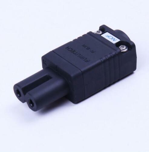 1x Furutech FI-8.1 NCF Slimline C7 IEC connector Rhodium Plated Power Plug