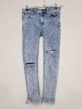 Free People Women's Denim Jeans Size 25 Great Heights Distressed Light Wash