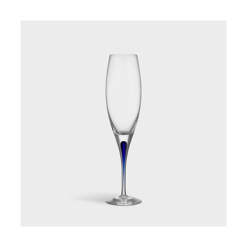 Orrefors Intermezzo 7 Ounce Champagne Flute, 1 Count (Pack of 1), Clear/Blue - Picture 2 of 5
