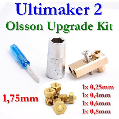 Olsson Kit Block inkl 4 tauschbare Düsen 1,75mm Upgrade für Ultimaker 2 UM2