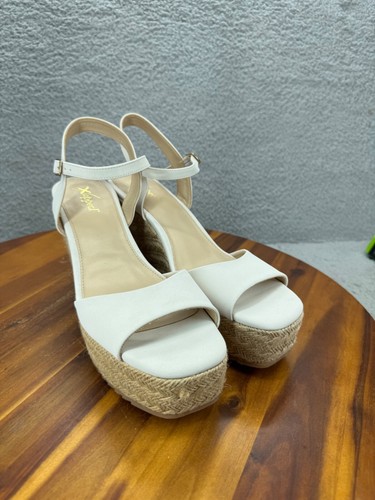 Xappeal Sierra Women's High Heel Platform Sandals Dress Shoes Size 11 White - Picture 2 of 12