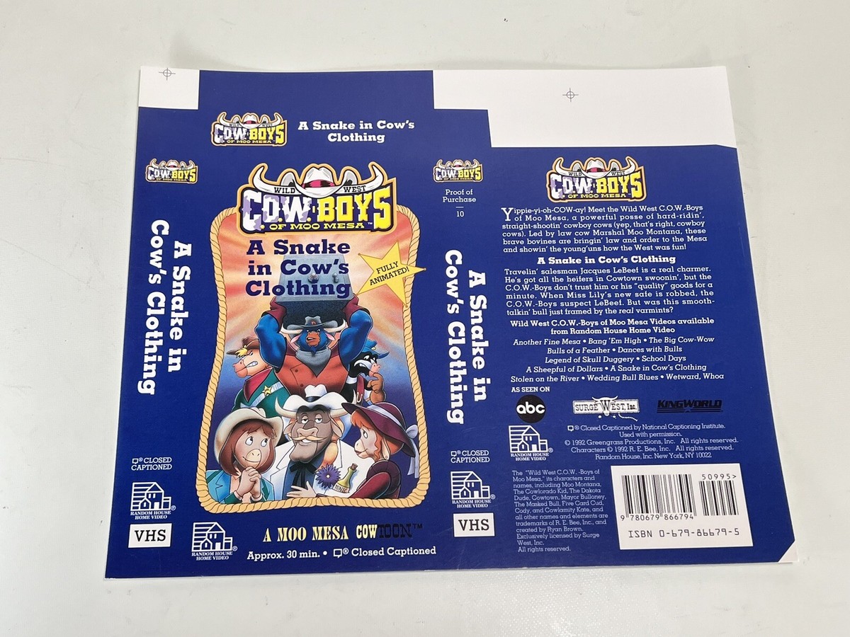 RARE Wild West C.O.W.-Boys of Moo Mesa A Snake In Cows Clothing