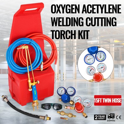 kit torch welding cutting oxygen gas professional acetylene oxy tank tote propane portable vevor hose brazing propan fits