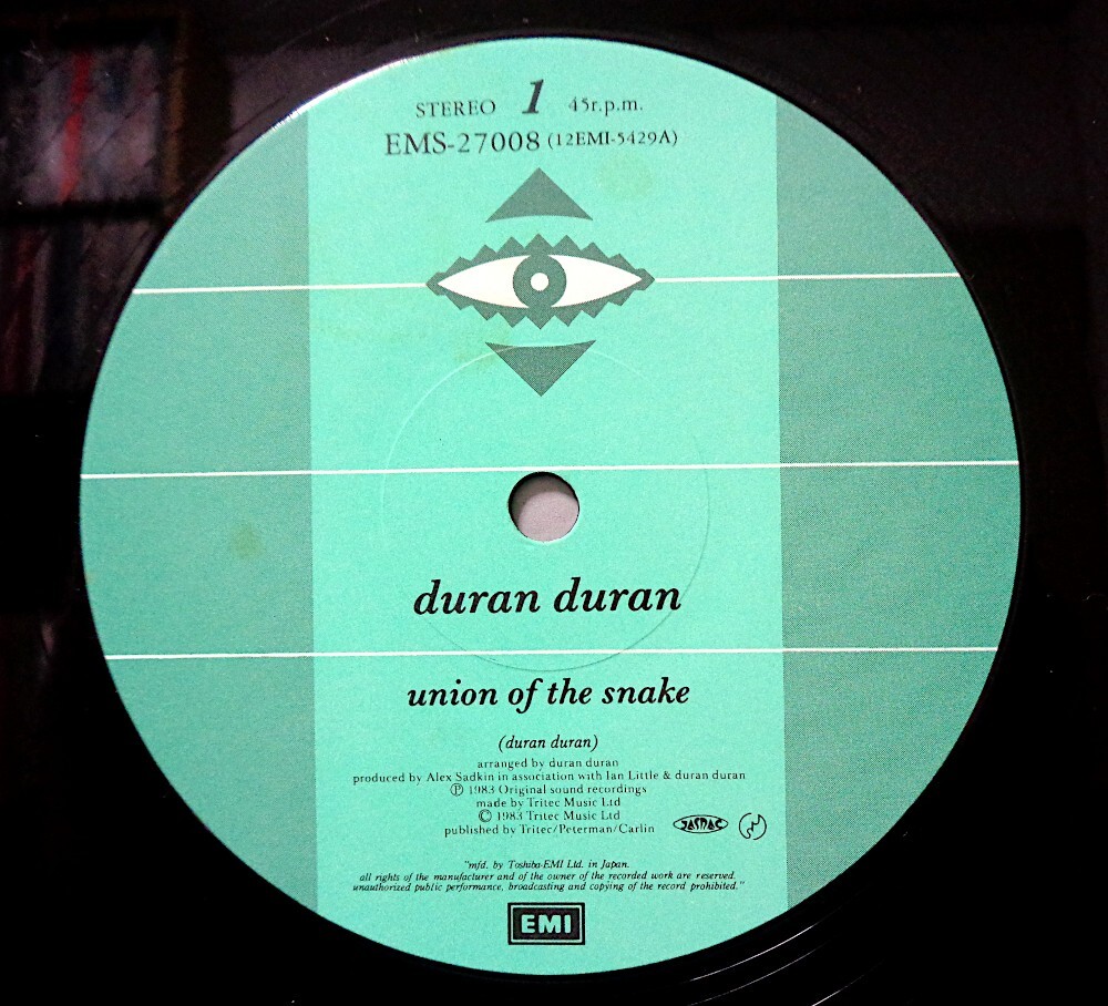 LP/デュラン・デュラン/ユニオン・オブ・ザ・スネイクEMS-27008帯w63 DURAN DURAN UNION OF THE SNAKE 1983 EMI EMS-27008 JAPAN 12'' OBI