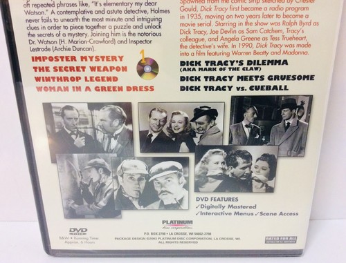 TV Classics “Sherlock Holmes & Dick Tracy” 2-Disc DVD 📀 Set - NEW Sealed - Picture 8 of 9