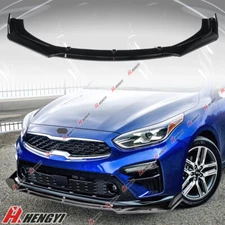 For KIA Forte 2018-2022 Sedan Hatchback Gloss Black Front Bumper Lip Spoiler