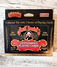 Jack Daniel's Whiskey Gentleman's Playing Cards Collectors Tin With 2 Decks NEW 