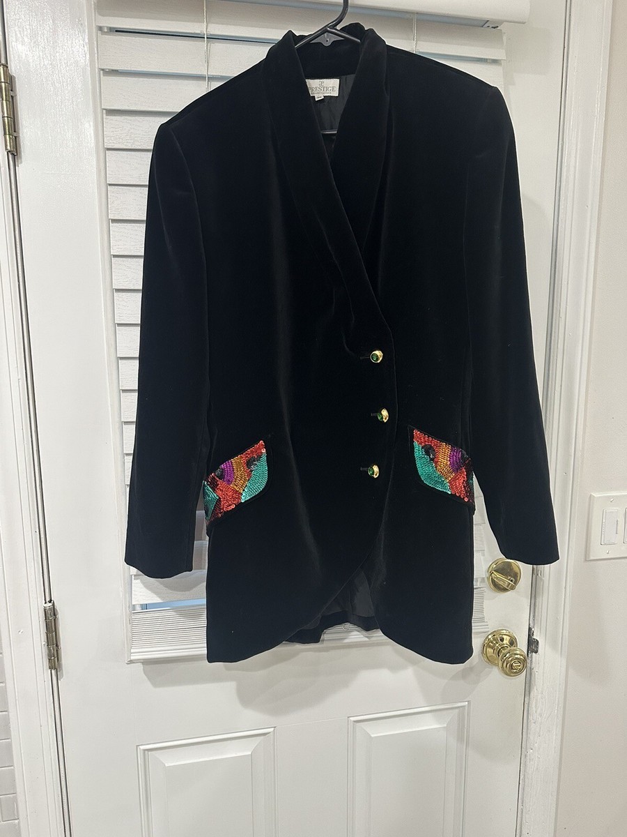 Vintage “Prestige Elegance S.A Paris” Velvet Jacket Women