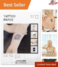 DIY Laser Printable Temporary Tattoo Paper - 100 Sheets A4, Waterproof & Safe