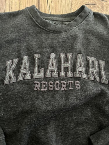 Kalahari Resort Youth Crew Sweatshirt Size Small Dark Gray - Picture 5 of 8