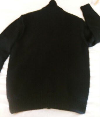 PAUL & SHARK Yachting MEN'S Black HEAVY WOOL KNIT REVERSIBLE