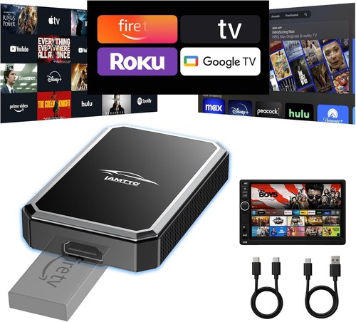 LAMTTO Car TV Mate 2 IN 1 Wireless CarPlay TV Konverter HDMI-Adapter Multimedia