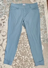Hadley by SmartPak Horse Riding Equestrian Breeches Slate Blue Size 36L EUC!