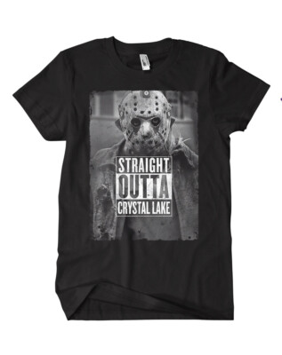 Straight outta Crystal Lake T-Shirt Kult Movie Horror Voorhees Jason 13 Blood TV