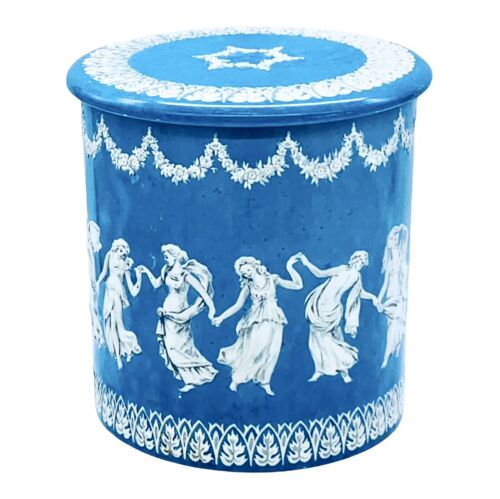 TANZENDE GÖTTINNEN Griechisch Blau Retro 6" Deckel Blechdose