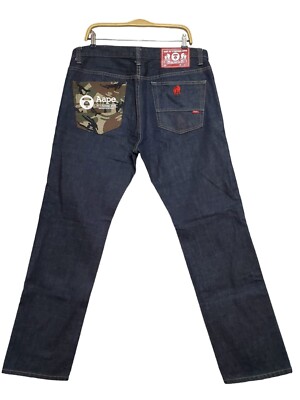 AAPE By A BATHING APE Mens Denim Jeans Size XL W 36 x L 31