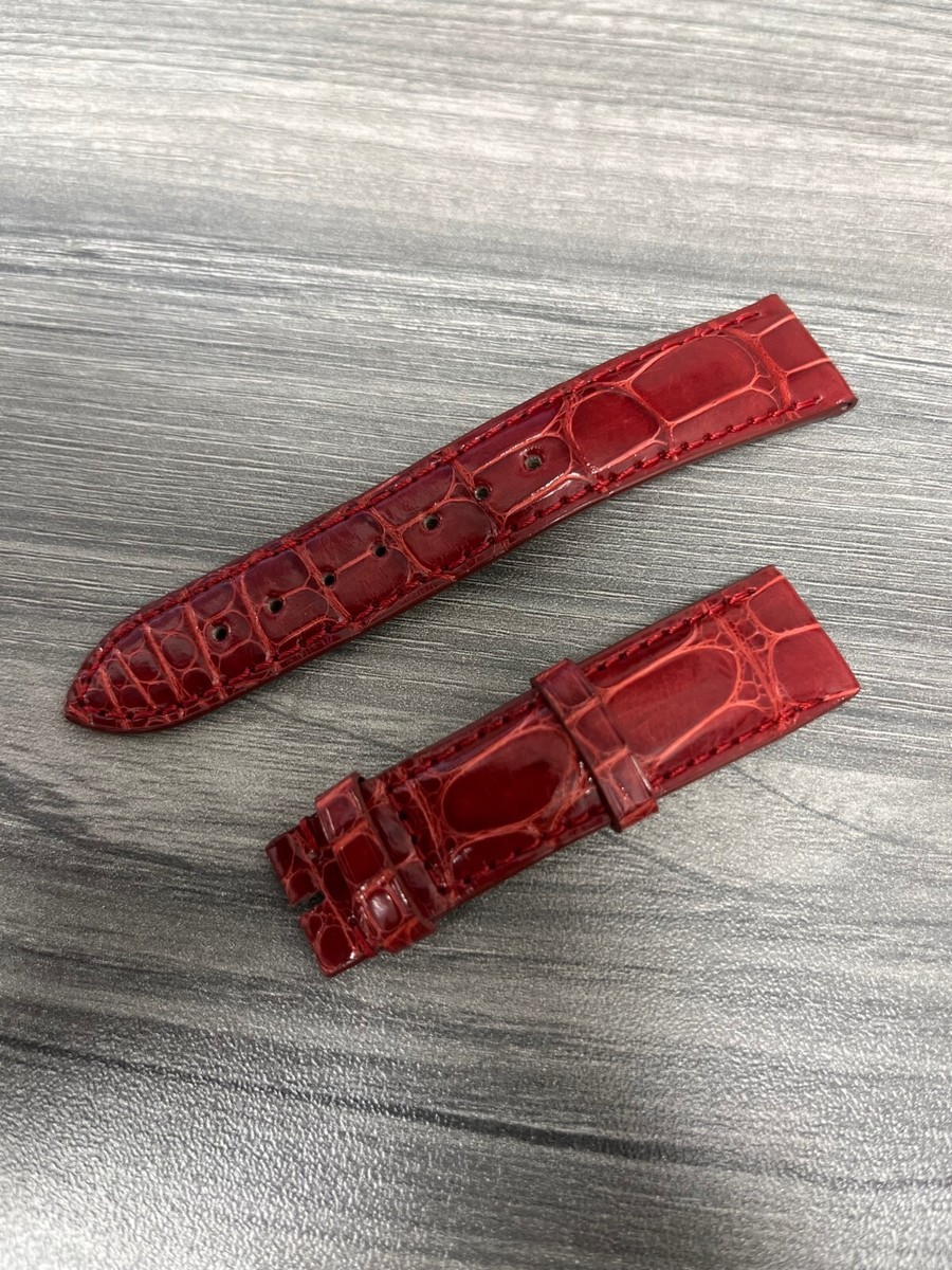 New Original Longines 18mm Red Alligator Leather Watch Band Strap