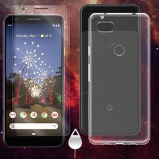 Easy to Install Premium Real Screen Protector Film and Case f Google Pixel 3a XL
