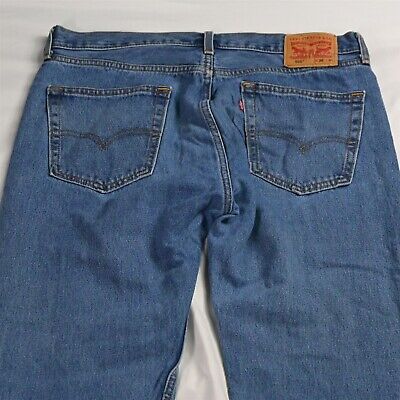 Levis 36 x 34 505 Straight Fit Light Stonewash Denim Jeans Levis 36 x 34 505 Straight Fit Light Stonewash Denim Jeans