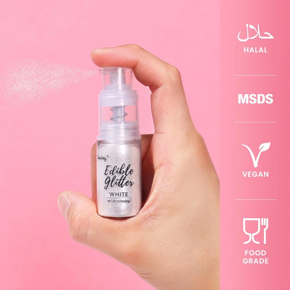 Shimmer 5g Edible Glitter Spray Edible for Cocktails,Luster Dust Cake Decorating - Image 2 of 4