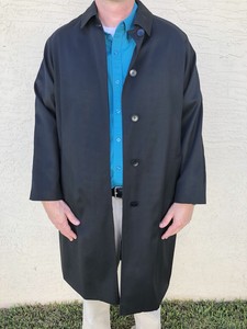 calvin klein blue trench coat