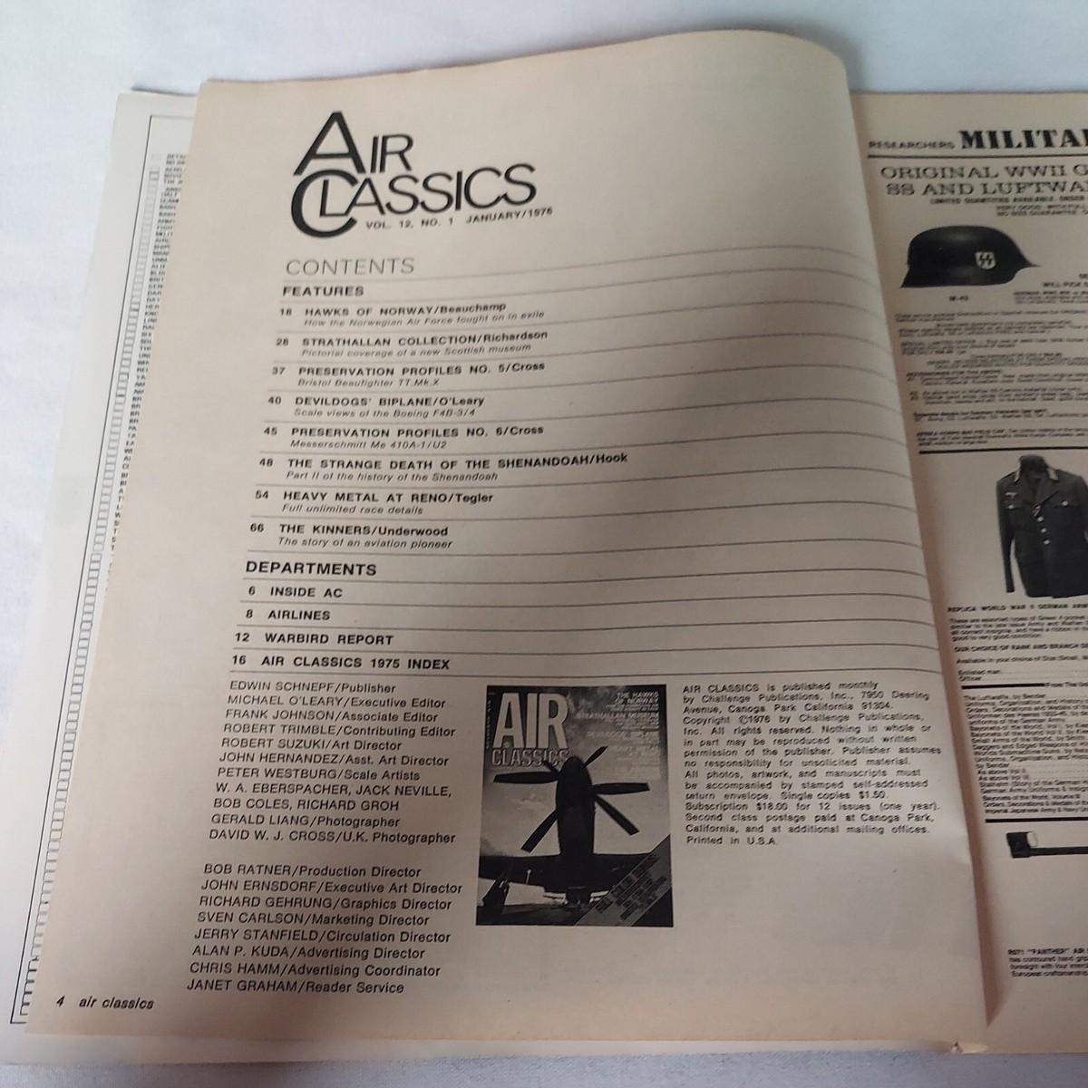 1976 January, AIR CLASSICS Magazine, Full Color Bonus (CP175) 1 | eBay