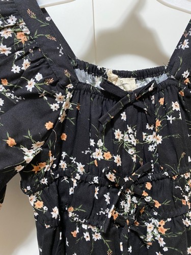 NWT Jessica Simpson Girl Short Sleeve Elastic Jumpsuits SZ 6X Black/White Floral - Picture 6 of 11