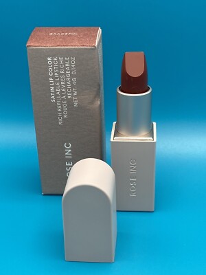 Rose Inc Satin Lip Color Rich Refillable Lipstick GRACEFUL Golden Brown NIB!