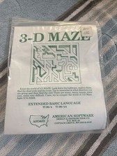 NOS NEW TIventures TI-99/4A Cassette 3D MAZE 1981 American Software
