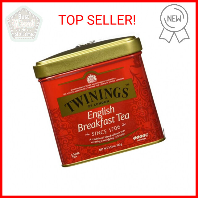 Twinings English Breakfast Tea Tin, 3.5 Ounce (Pack of 1)
