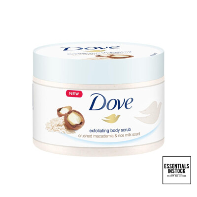 Dove Crushed Macadamia & Reismilch Duft Peeling Körperpeeling 225ml