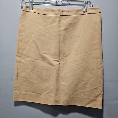 Maxmara Skirt Size 4 US Tan Straight Pencil Knee Length Womens