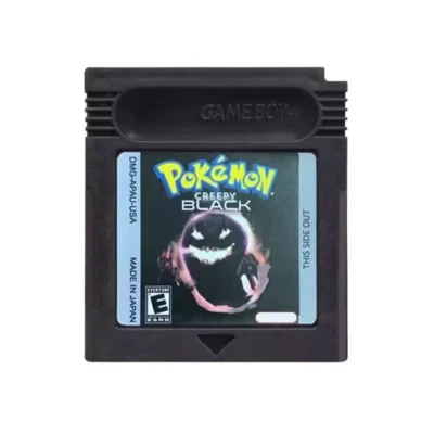 Classic GBC/GBA 16 Bit Video Game,Pokemon Creepy Black Game Cartridge,