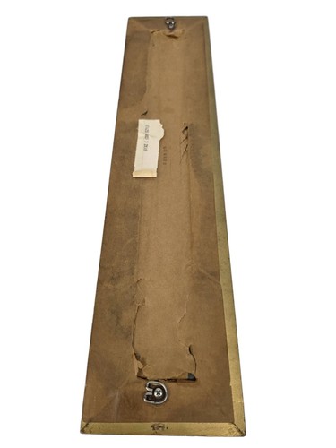 Espejo de pared Turner vintage 21” X 5” marco estrecho de plástico dorado Hollywood Regency - Imagen 7 de 8