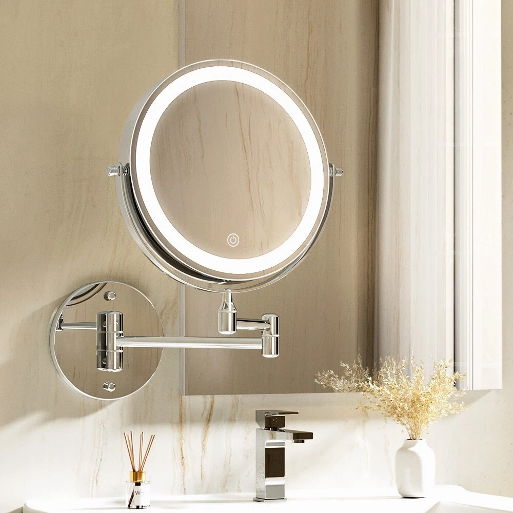 Extendable Makeup Mirror 10X Magnifying Double Sided Bathroom Mirror