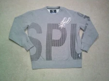 San Antonio Spurs Crewneck Sweatshirt Mens Medium Gray UNK