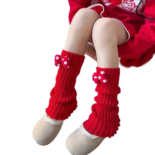 Handmade Crochet Leg Warmers Kids Christmas Stockings Little Girls Accessories - Picture 20 of 22