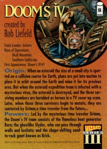 1993-94 Wizard Magazine Image Series III #8 Doom's IV - Picture 2 of 2