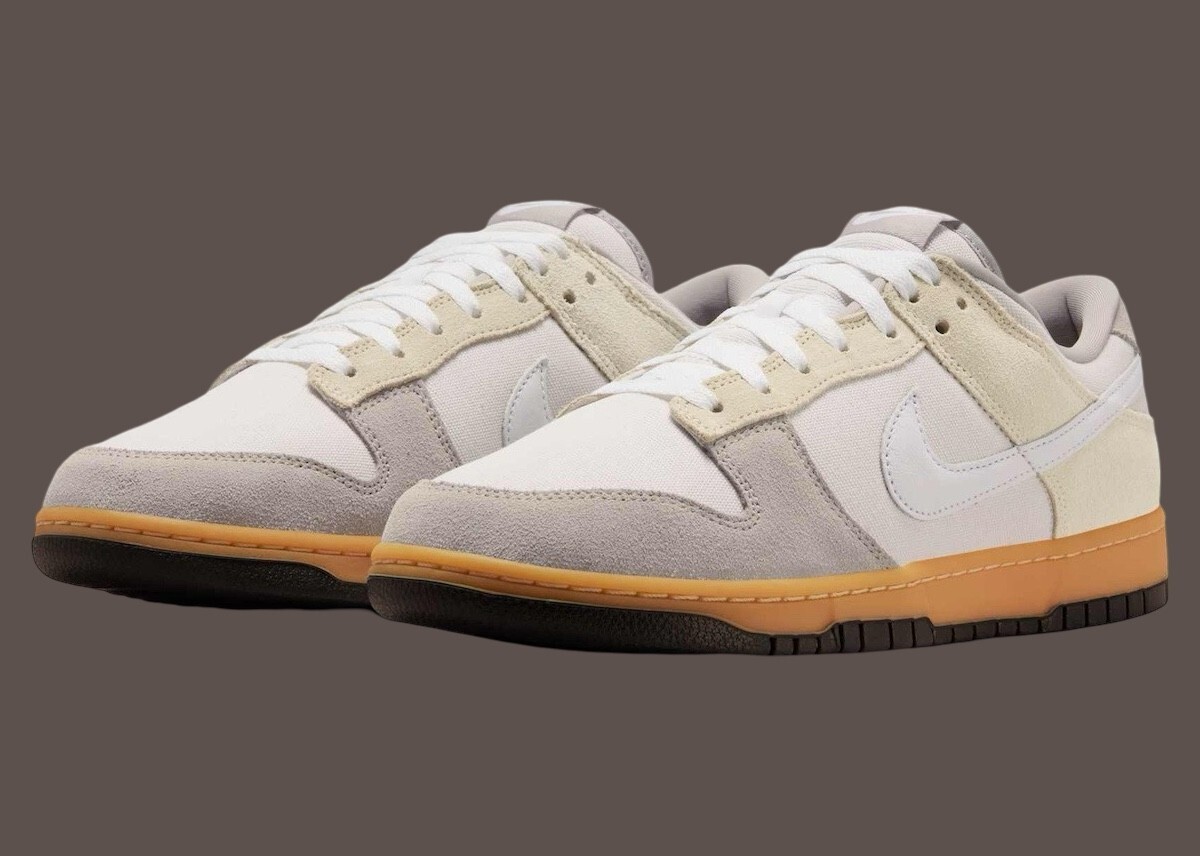 スニーカー Nike Dunk Low M Phantom College Grey Light Khaki White HV430 Nike Dunk Low Phantom College Grey Light Khaki White Gum