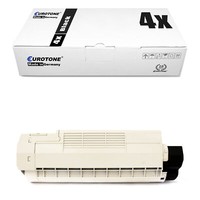 4X Eurotone Eco Toner Black F�R Oki C-5700-DN C-5700-N C-5600-DN C-5600-N