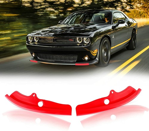 Cubierta protectora divisor de labios parachoques delantero de auto para Dodge Challenger 2015+rojo - Imagen 3 de 9