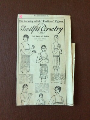 B9f Ephemera 1930 Advert Twilfit Corsetry Robinson s Stores Falmouth Models